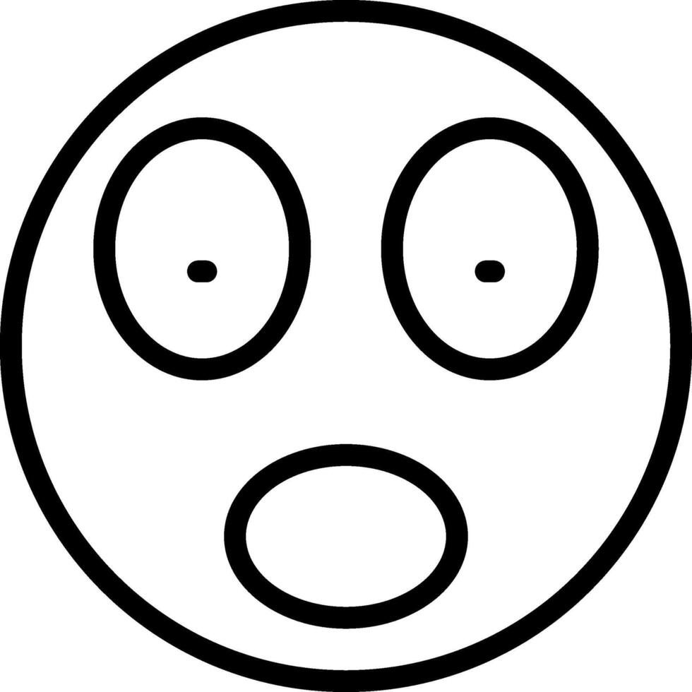 Astonished Face With Wide Eyes vector