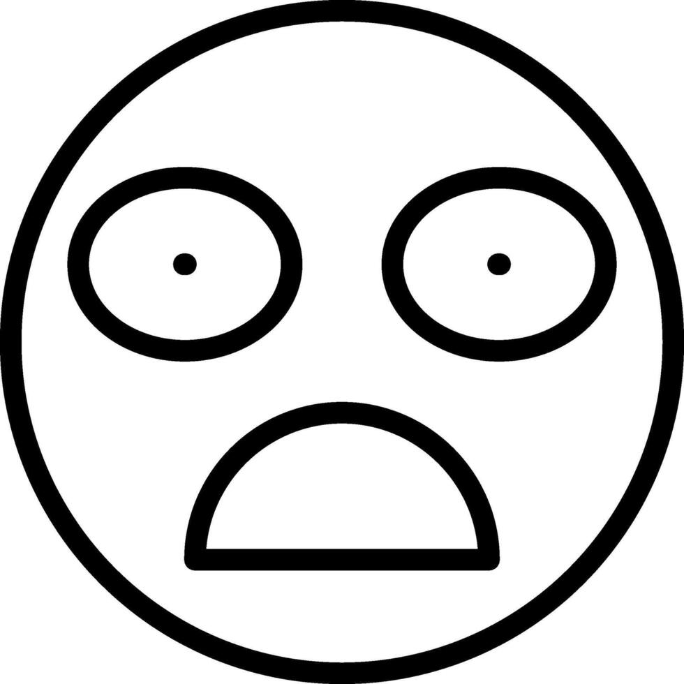 Anguished Face With Sad Eyes vector