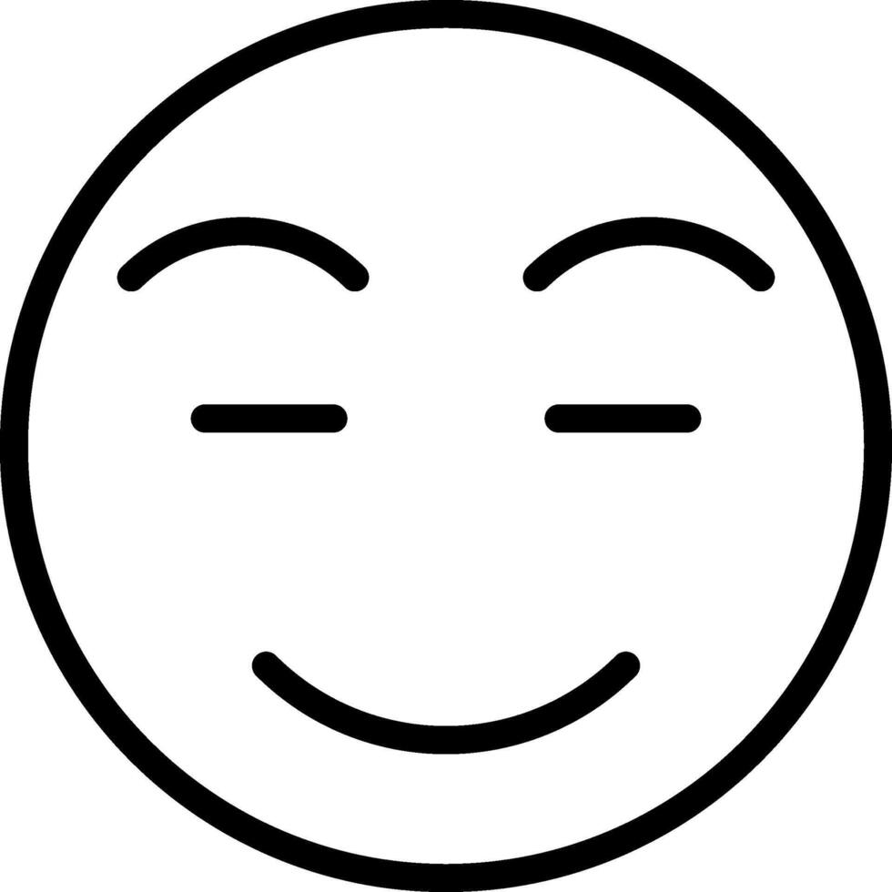 Happy Relieved Face Emoji Icon vector