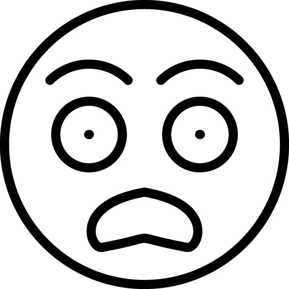 Fearful Face Scared Expression vector