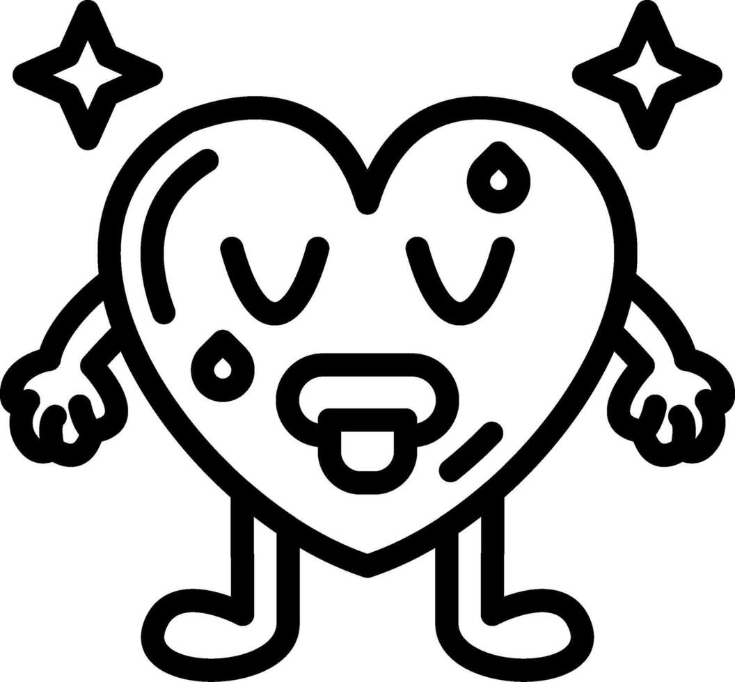 Hot heart with heat lines vector