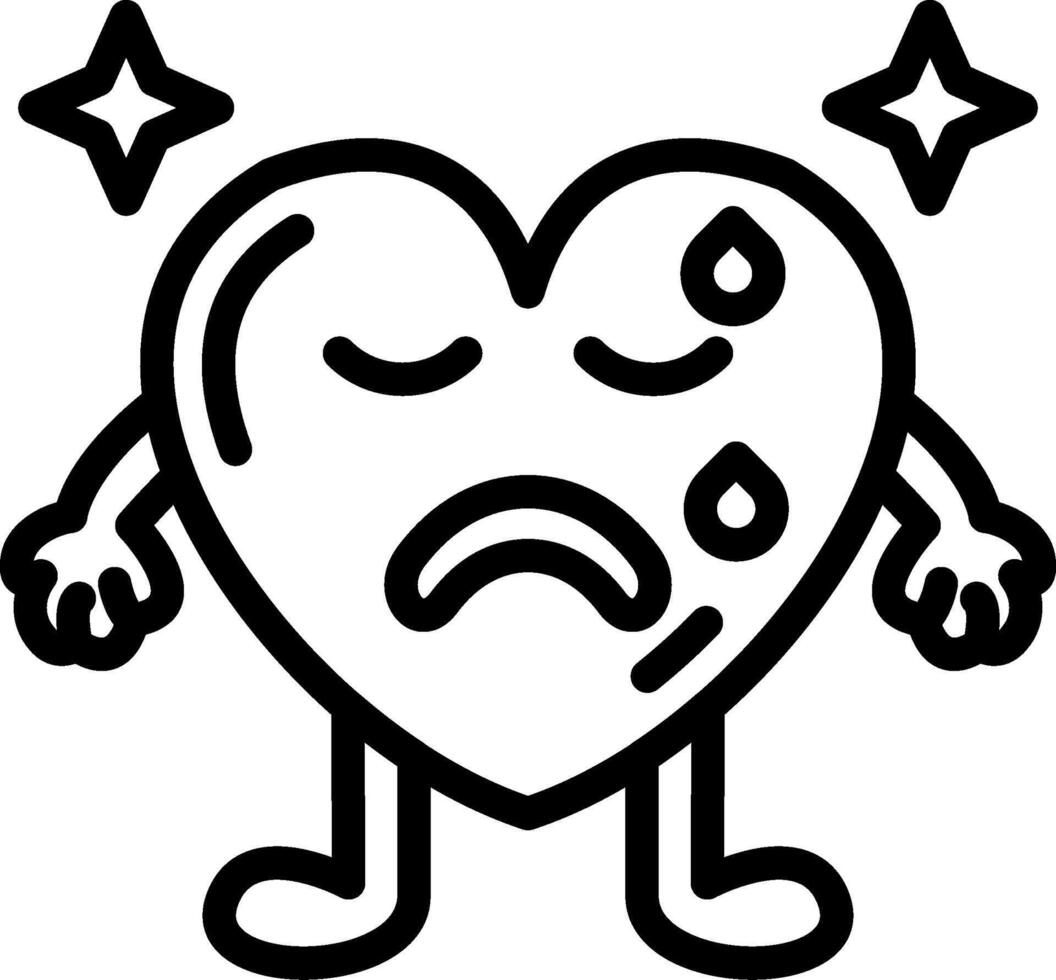 Hot sweat heart burning face vector