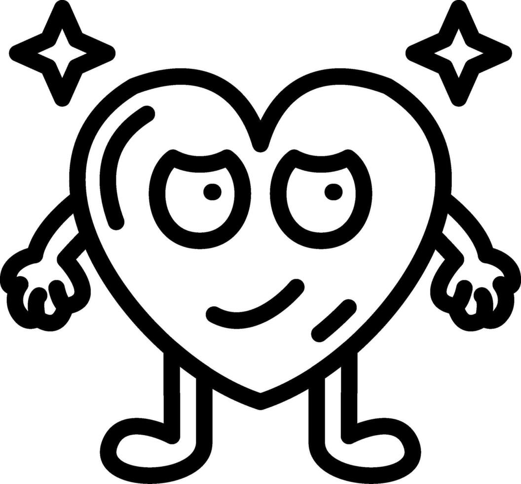 Rolling eyes heart emoji vector