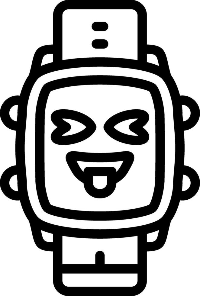 Tongue Out Watch Dial Design vector