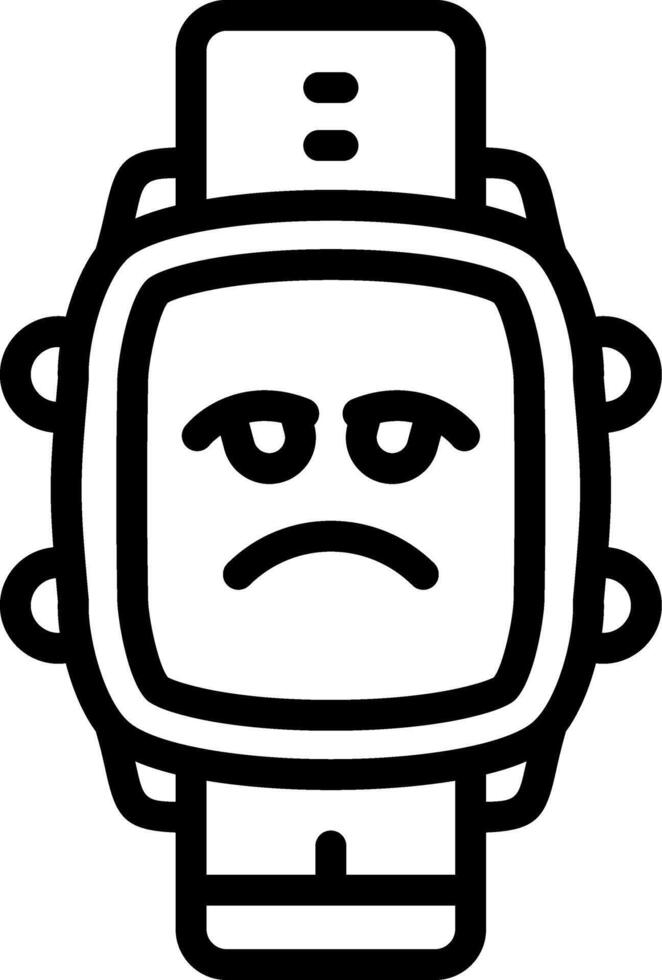 Sad Emotion Watch Dial Display vector