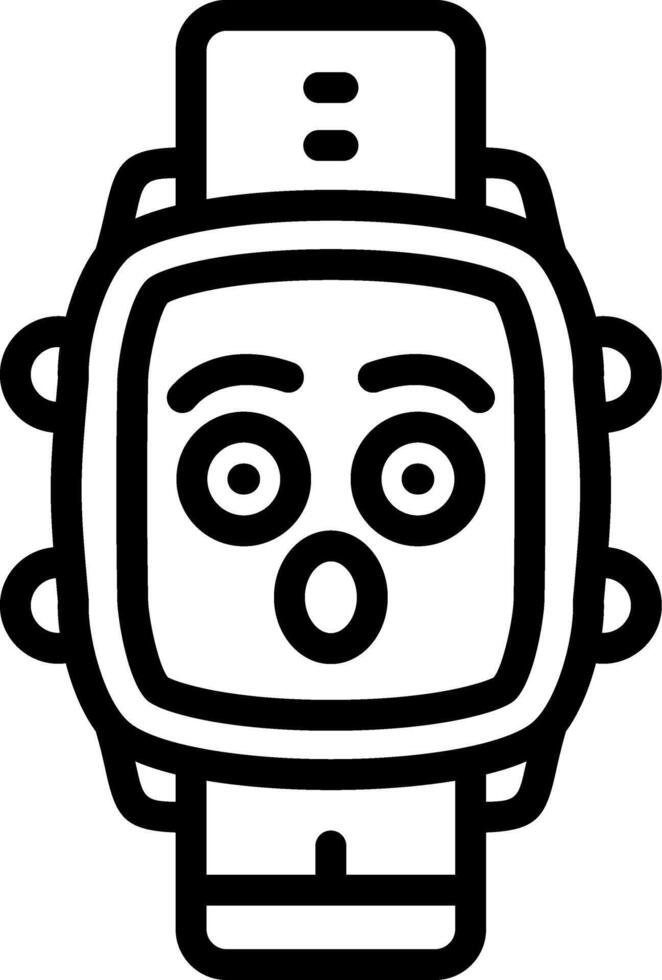 Surprised Look Watch Dial Design vector