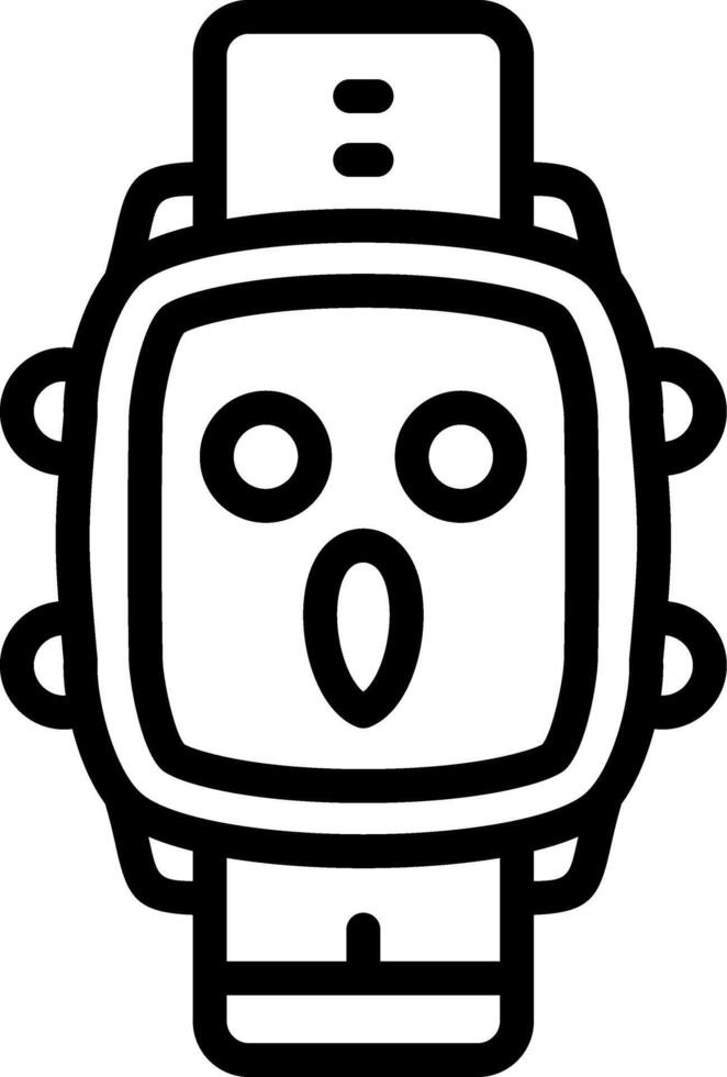 Shocked Emotion Watch Dial Look vector