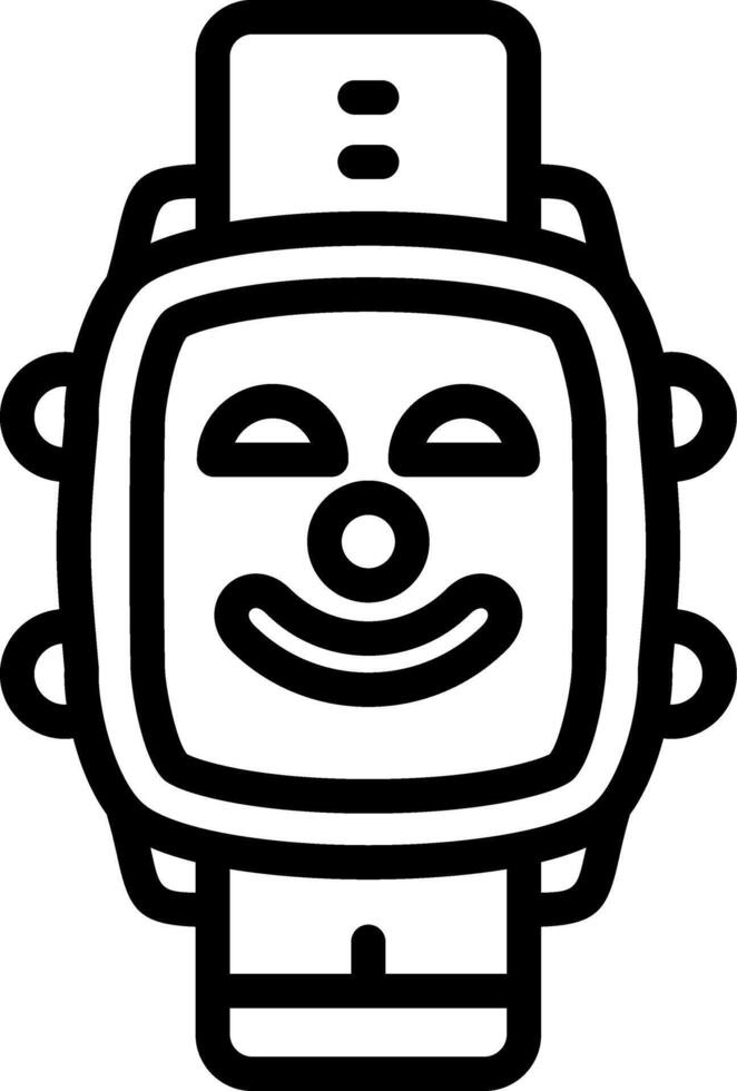 Clown Face Colorful Watch Dial vector