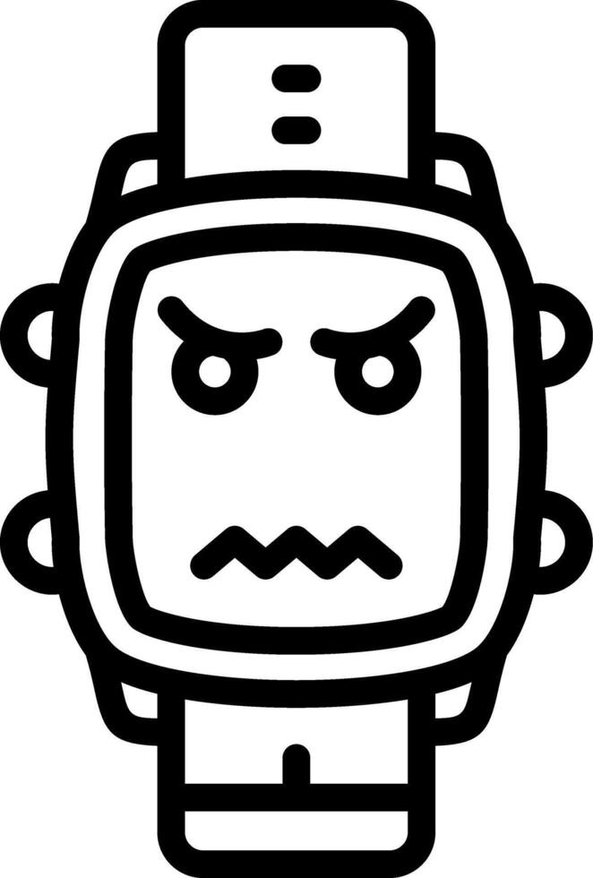 Crying Face Watch Dial Display vector