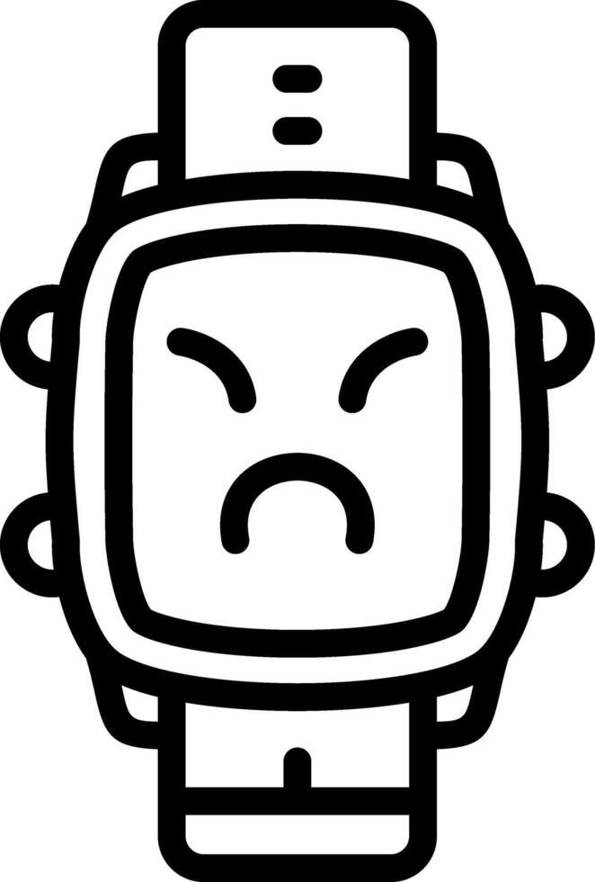 Upset Emotion Watch Dial Layout vector