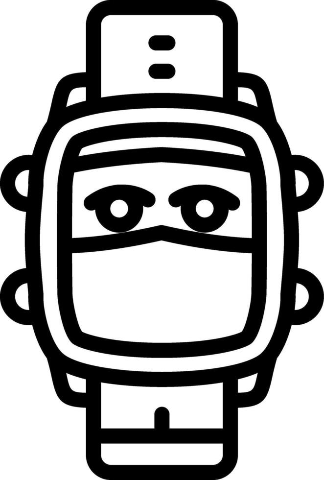 Ninja Style Watch Dial Design vector
