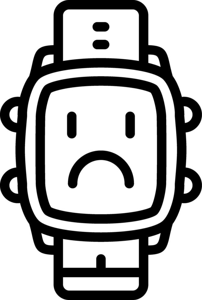 Unhappy Emotion Watch Dial Design vector