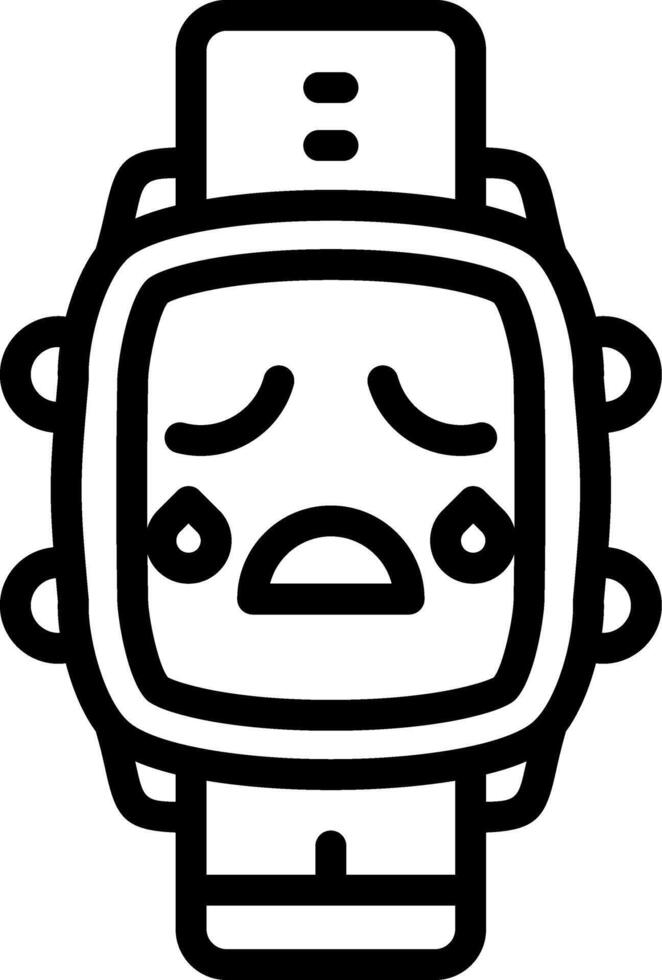 Sweating Face Watch Dial Concept vector