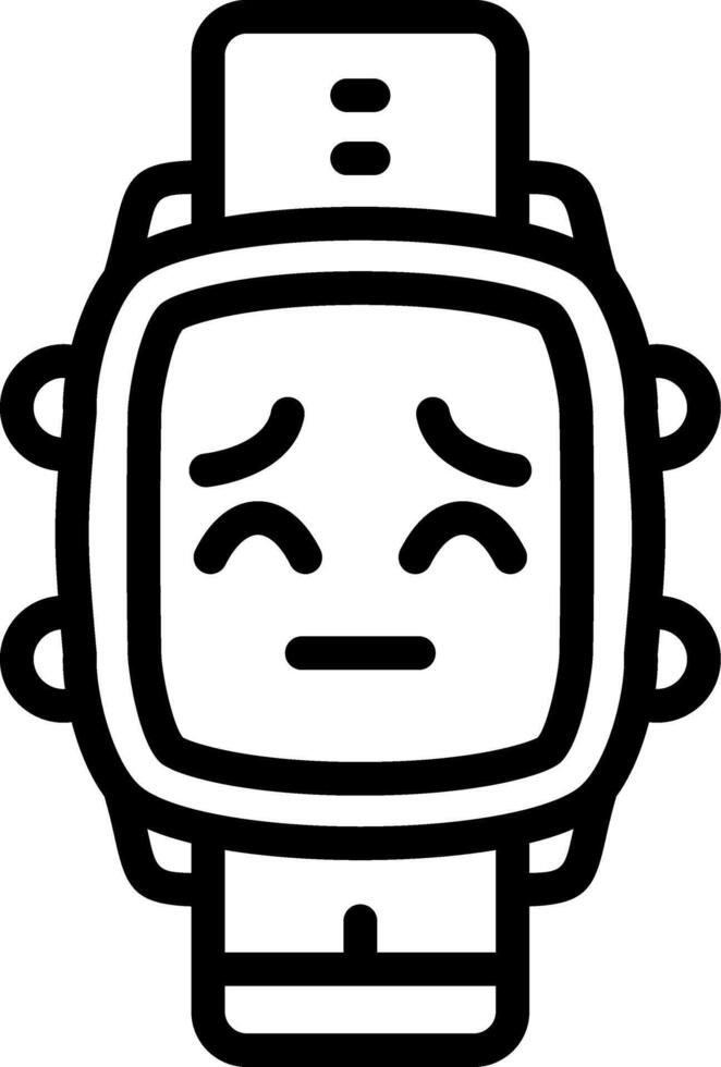 Pensive Mood Watch Dial Display vector