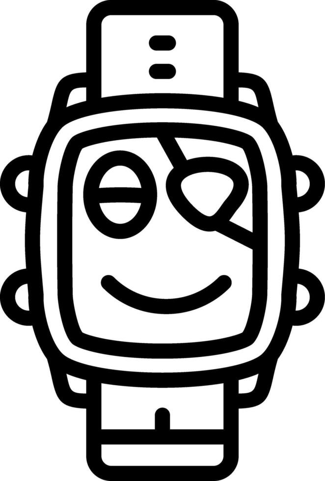 Pirate Face Watch Dial Graphic vector