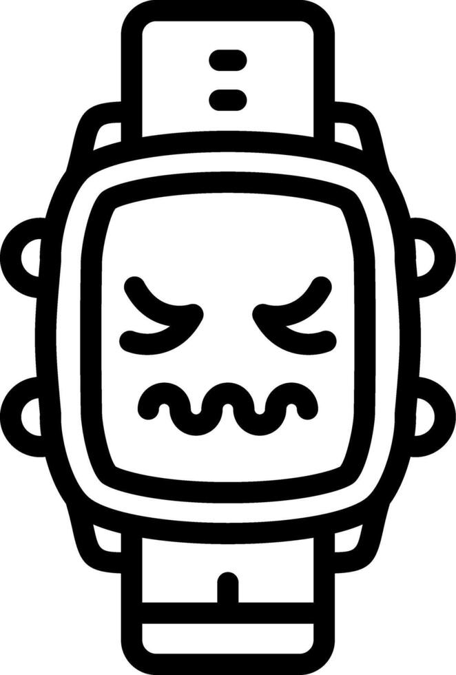 Disgusted Face Watch Dial Mood vector