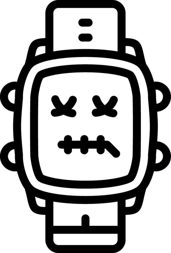Zipper Mouth Watch Dial Art vector