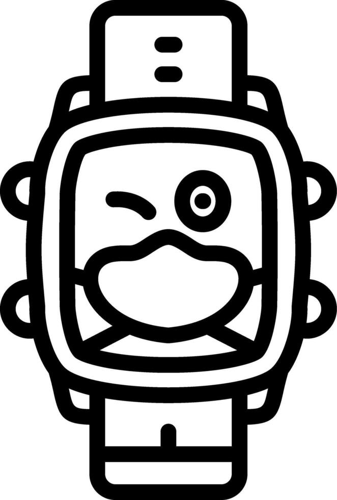 Mask Face Mysterious Watch Dial vector