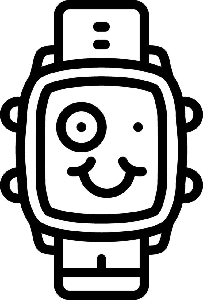 Zany Face Watch Dial Cartoon vector