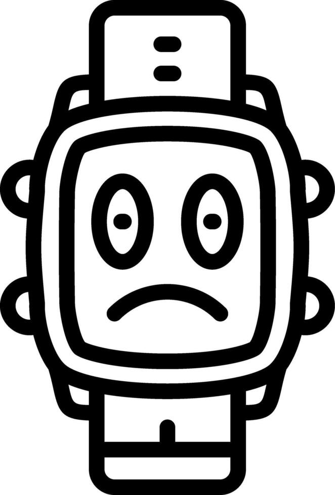 Flushed Face Watch Dial Design vector