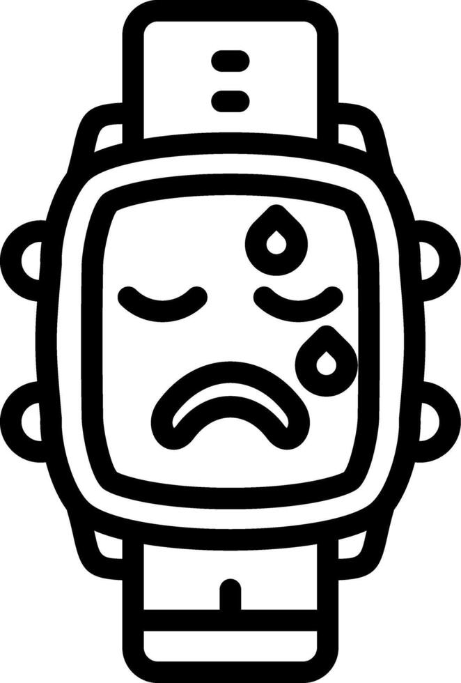 Hot Sweat Face Watch Dial Mood vector