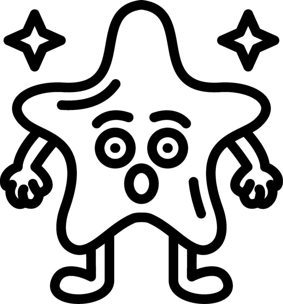 Surprised Star Shocked Face vector