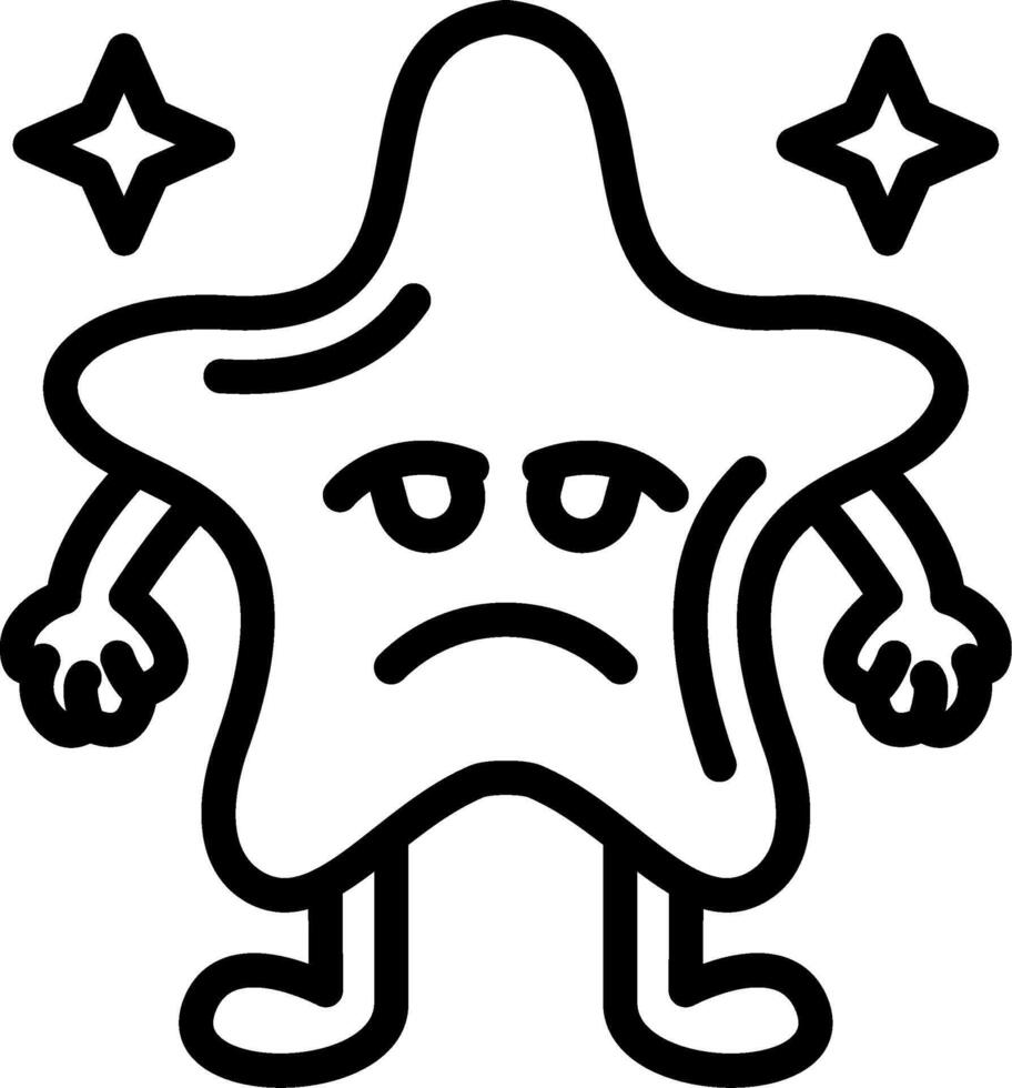 Sad Star Crying Mood vector