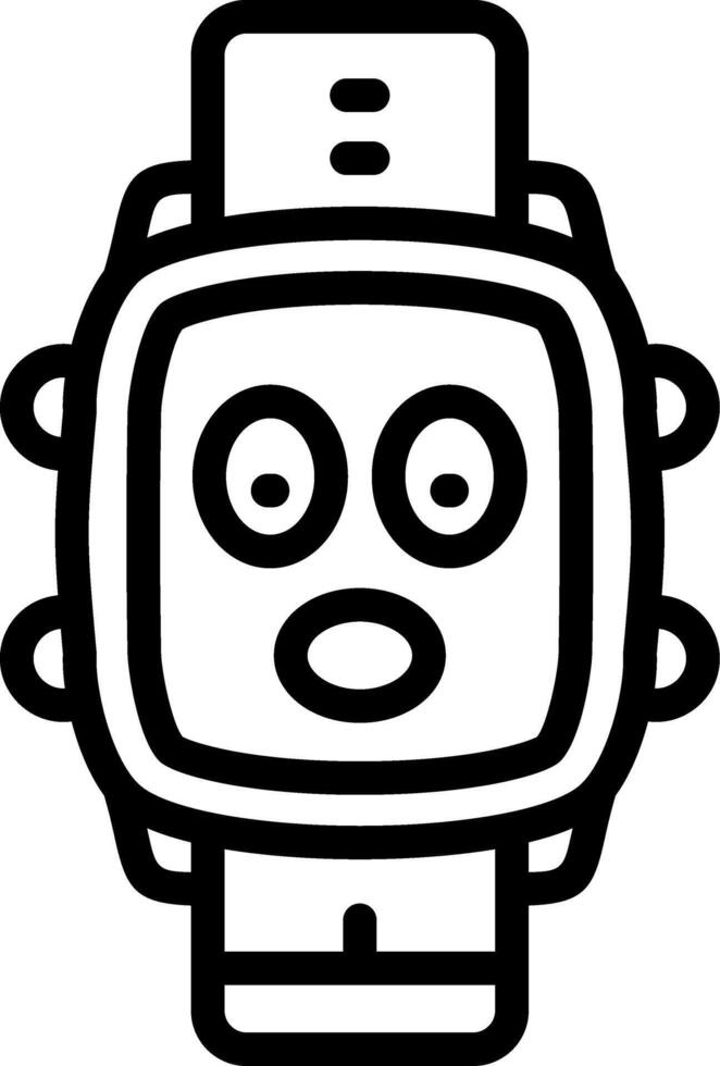 Astonished Face Watch Dial Concept vector