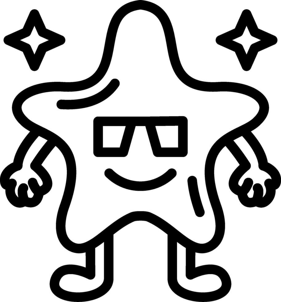 Cool Star With Shades vector