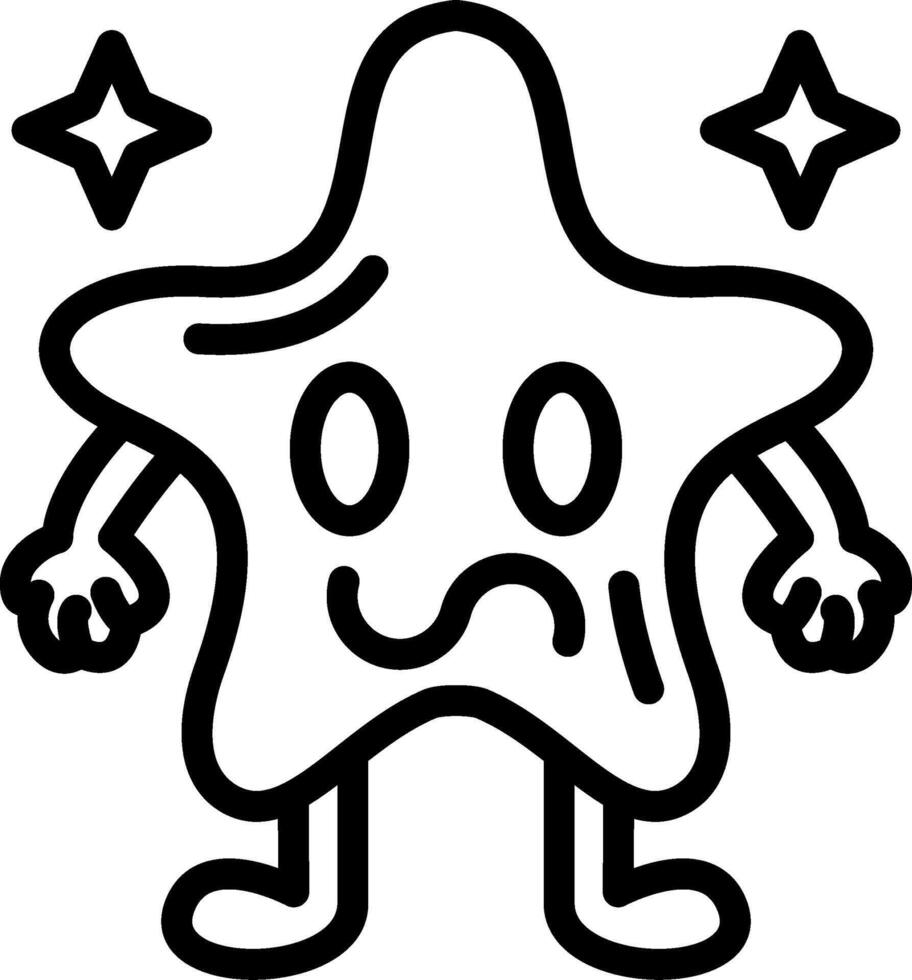 Confused Star Expression Face vector