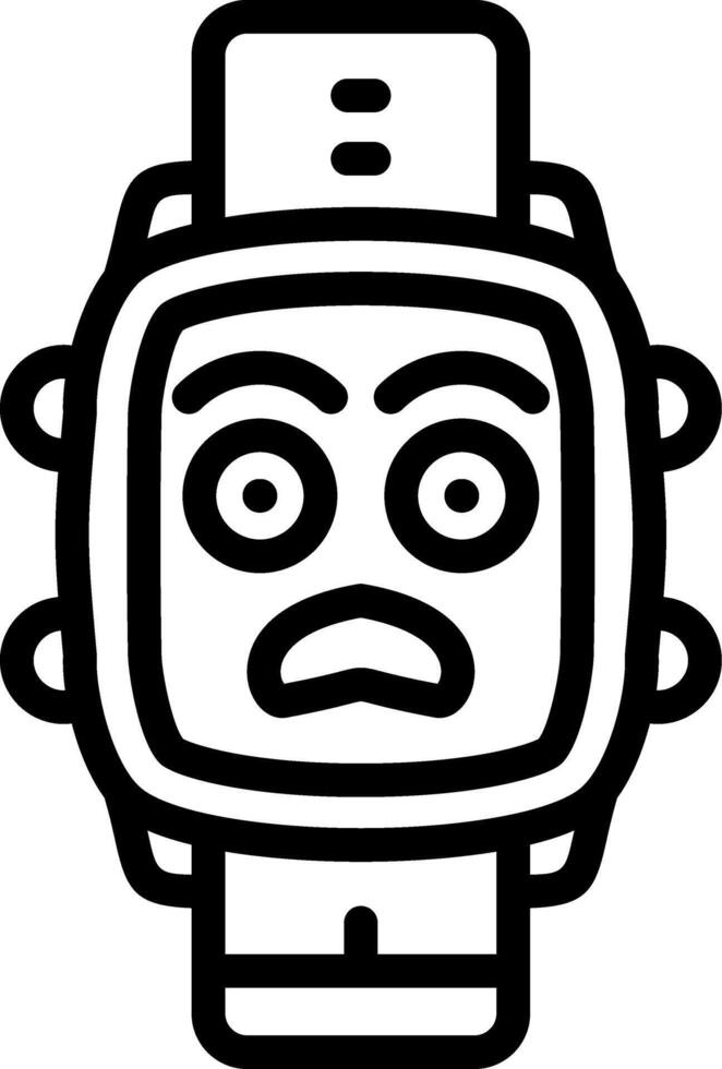 Fearful Face Watch Dial Style vector