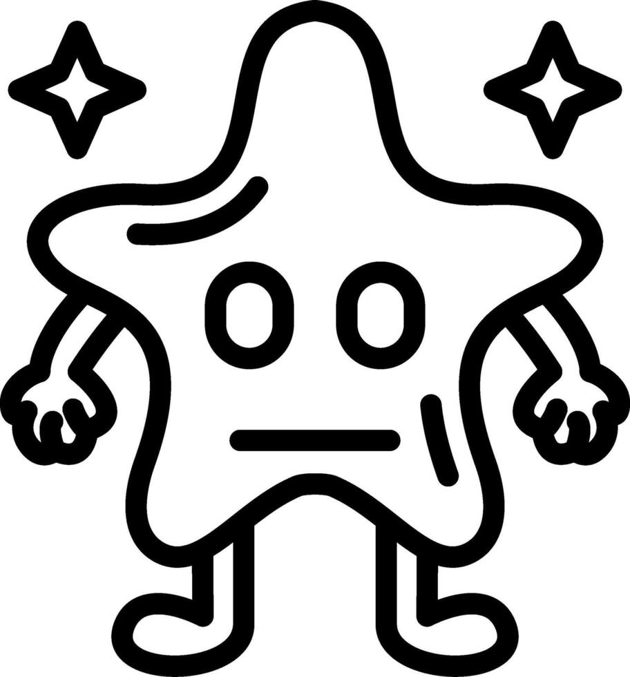 Neutral Star Blank Face vector