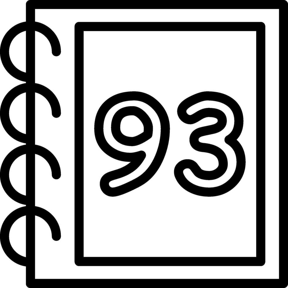 Ninty Three Educational Number Art vector