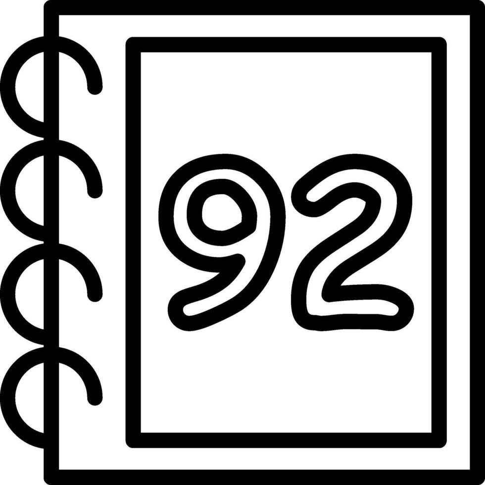 Ninty Two Preschool Count Design vector