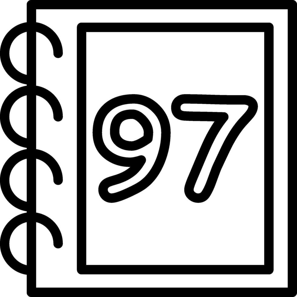 Ninty Seven Kids Number Graphic vector