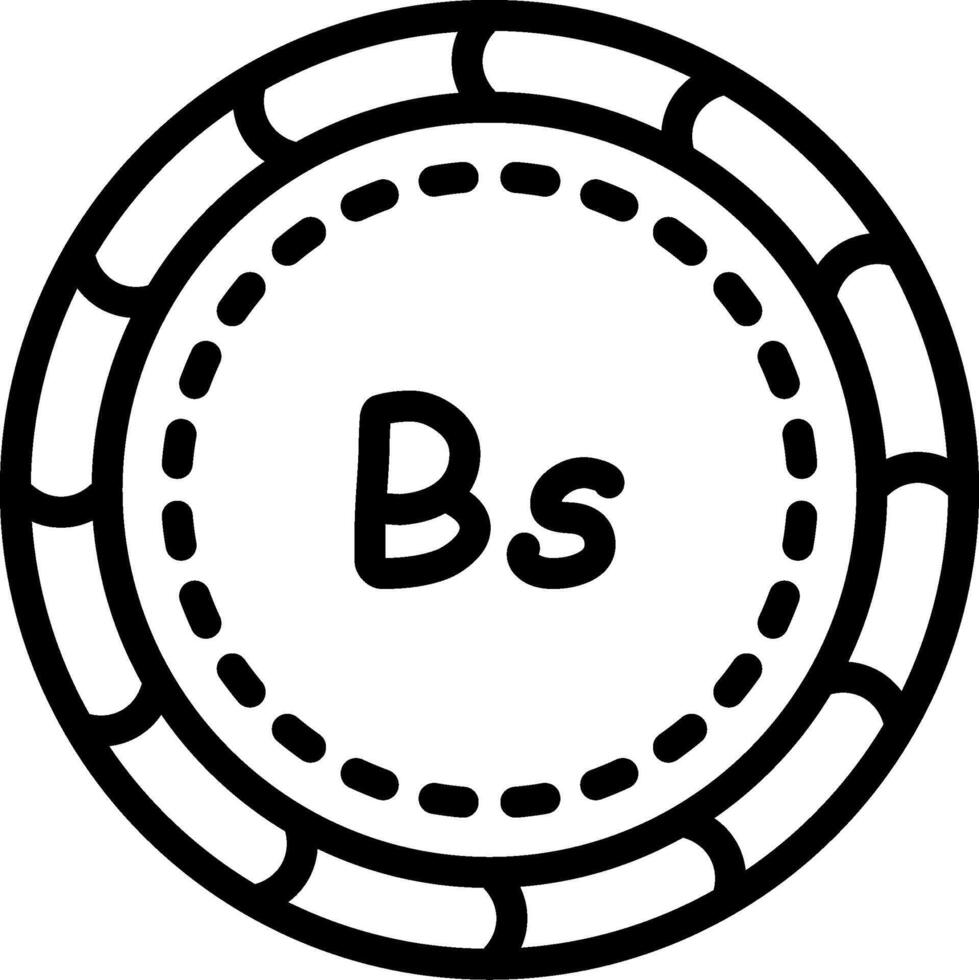 Boliviano Currency Coin Icon vector