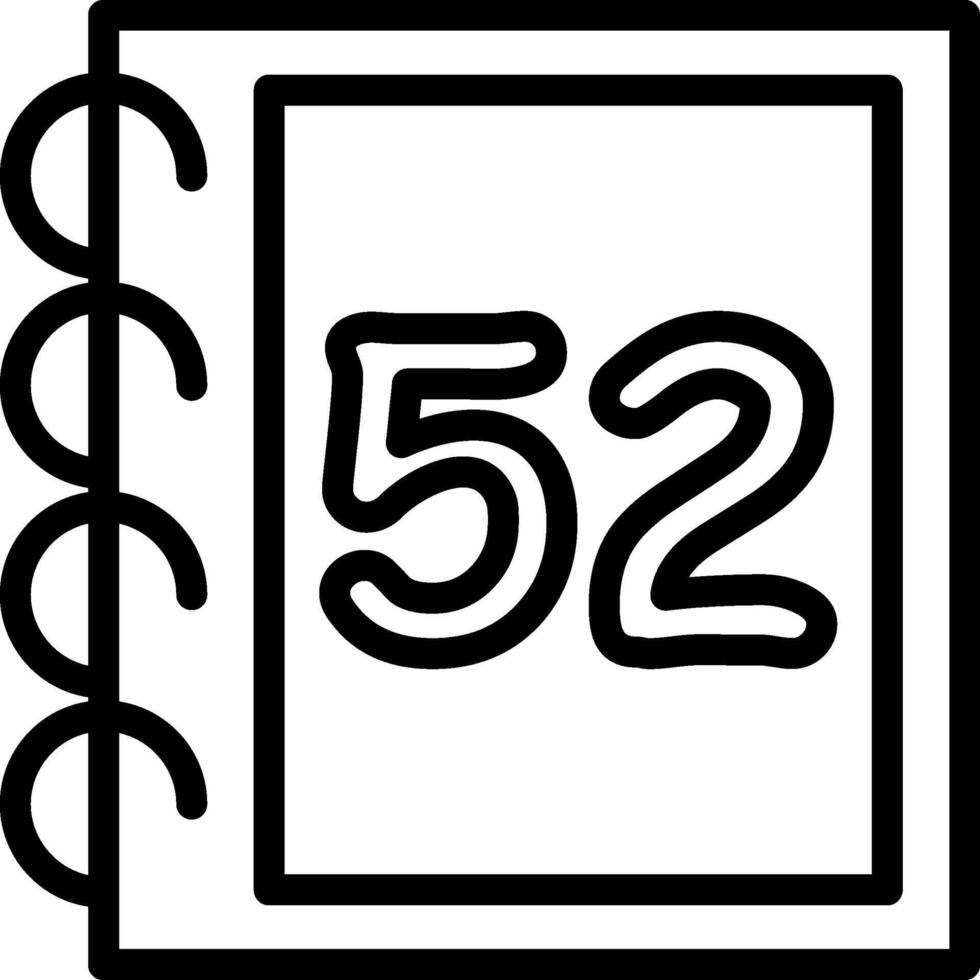 Fifty Two Preschool Count Symbol vector