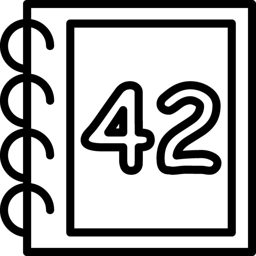 Forty Two Educational Count Design vector