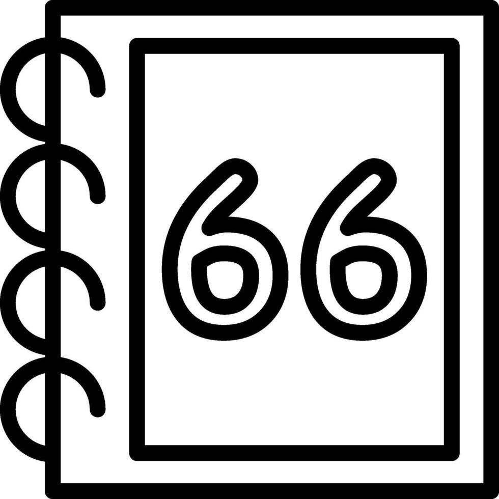 Sixty Six Number Icon vector