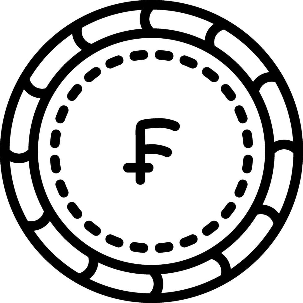 Swiss Franc Currency Coin Design vector