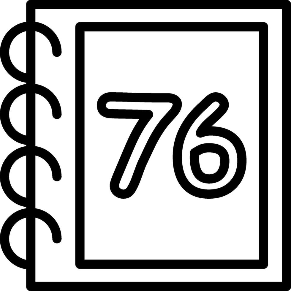 Seventy Six Fun Kids Number vector