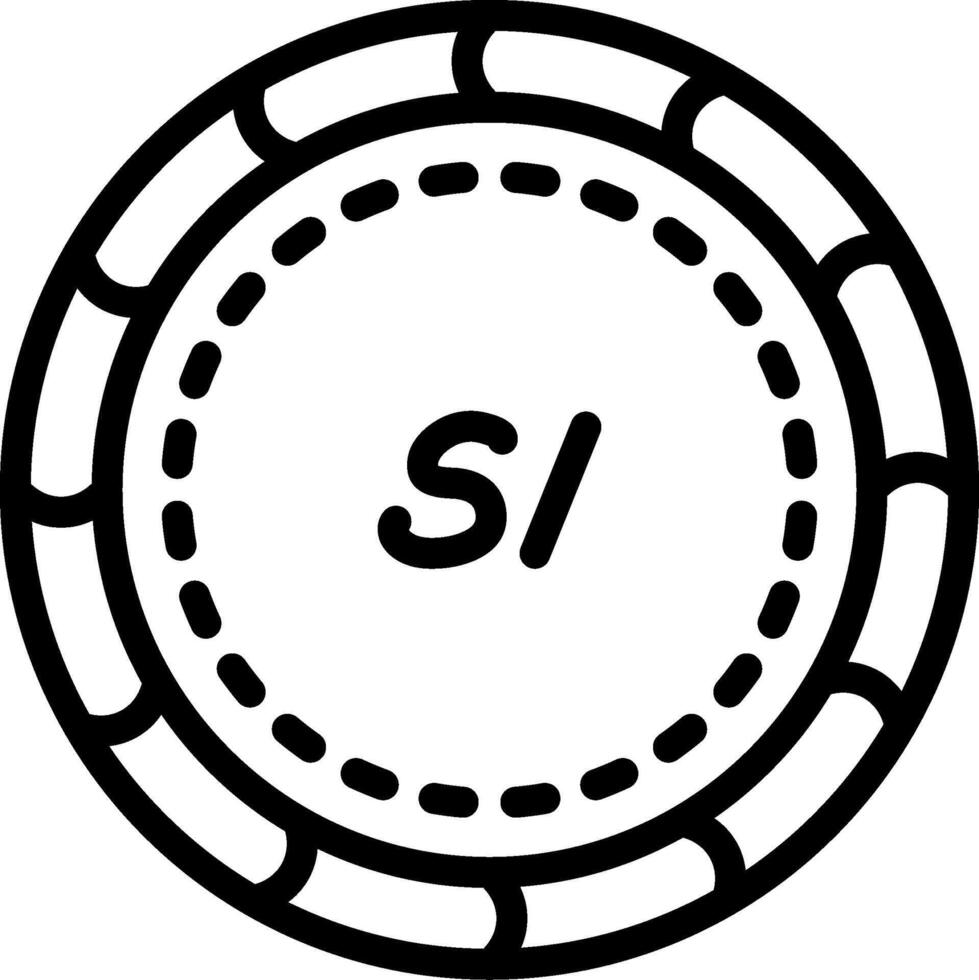Peruvian Sol Currency Coin Graphic vector
