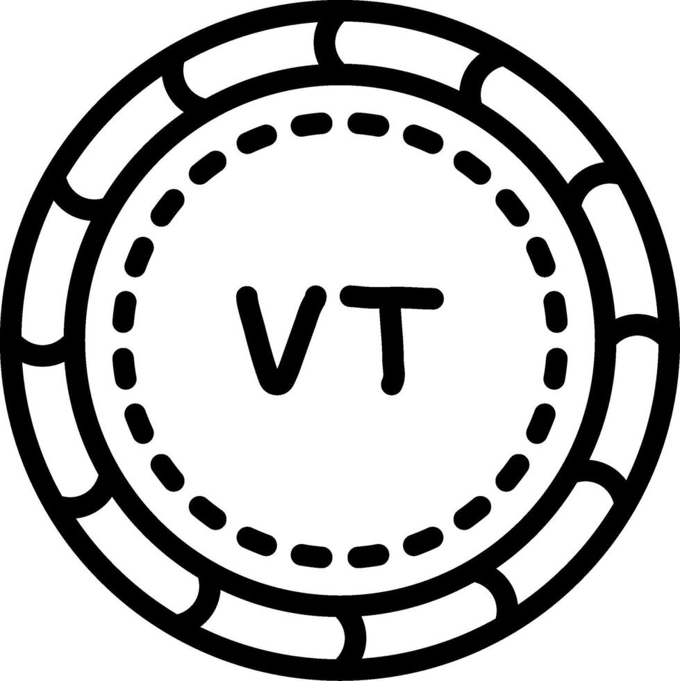 Vanuatu Vatu Coin Illustration vector