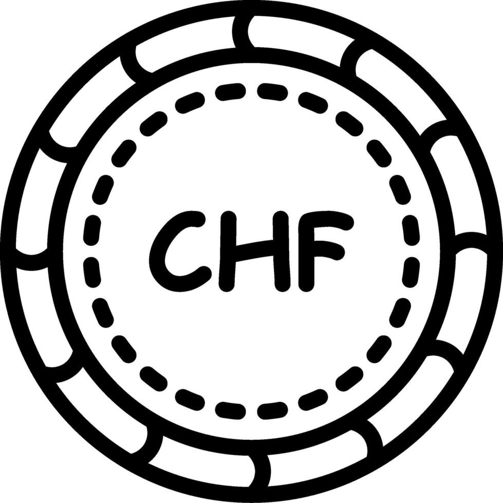 Swiss Franc Currency Coin vector