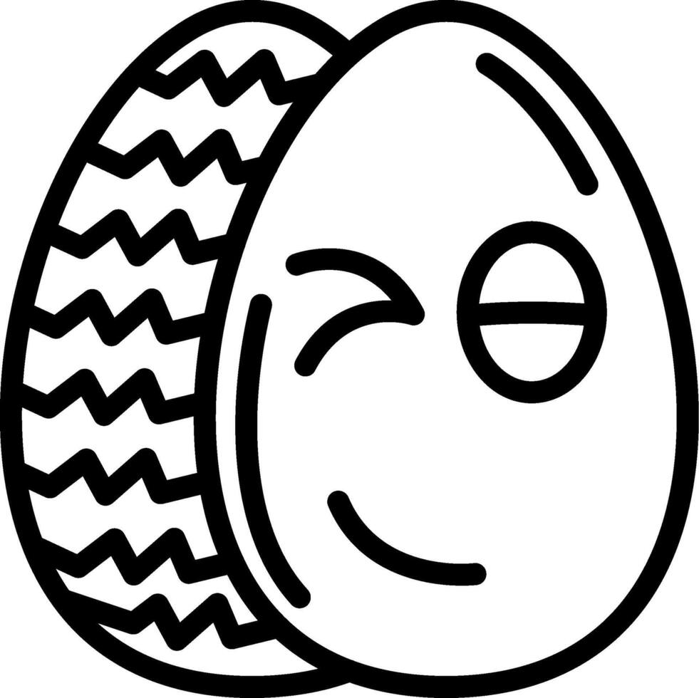 Wink Easter Egg Emoji Face vector