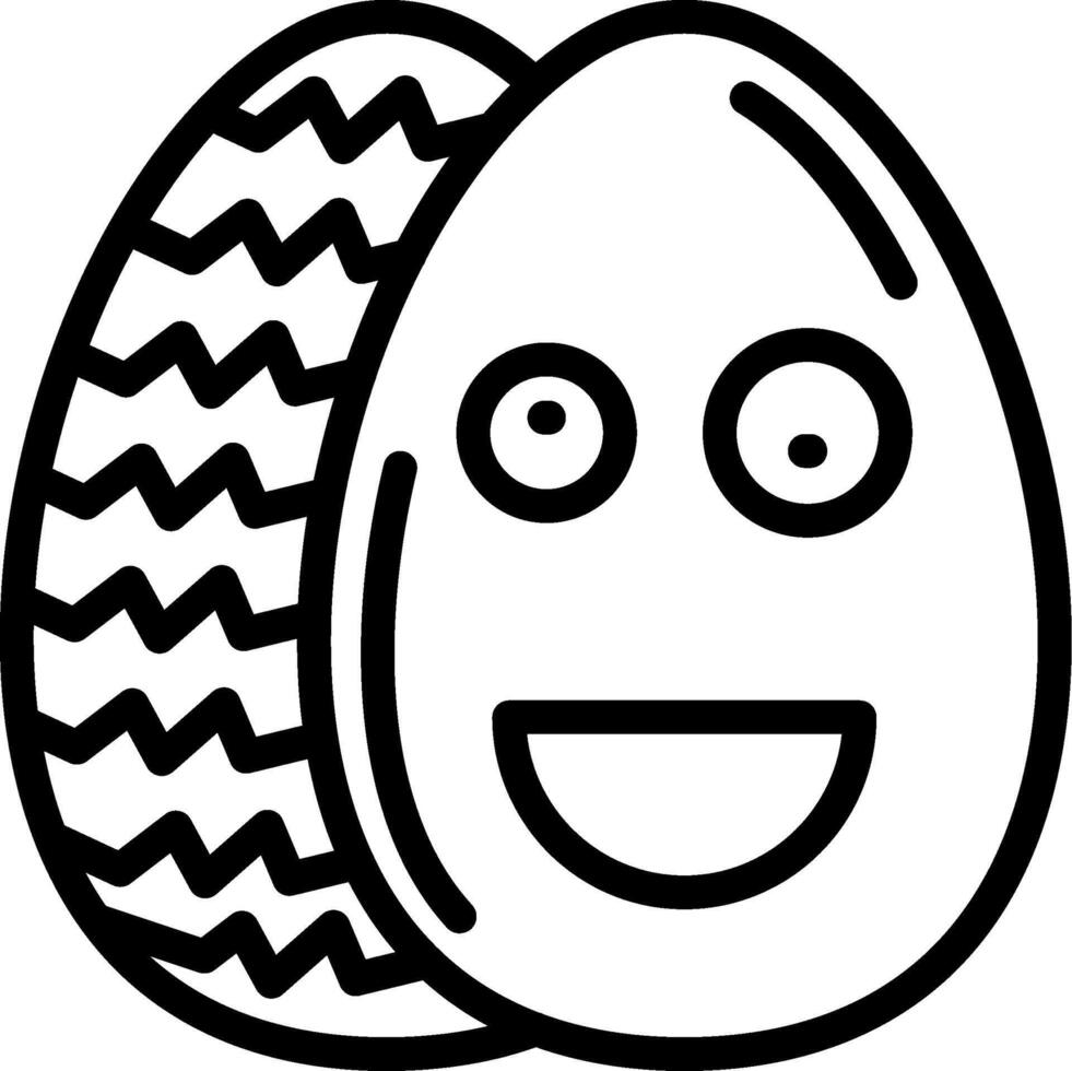 Crazy Mood Easter Egg Face vector