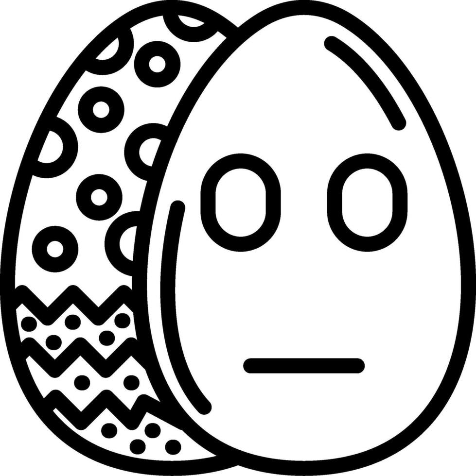 Neutral Face Easter Egg Emoji vector