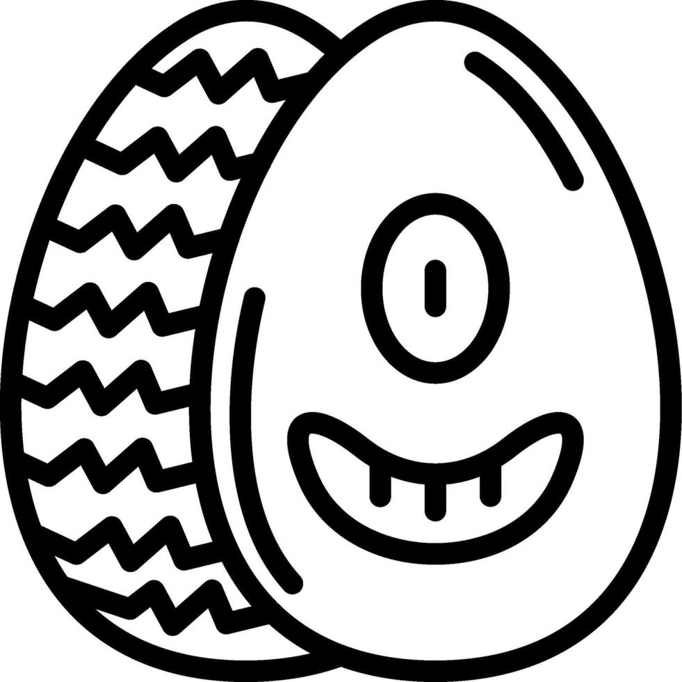 Cyclops Eye Easter Egg Design vector