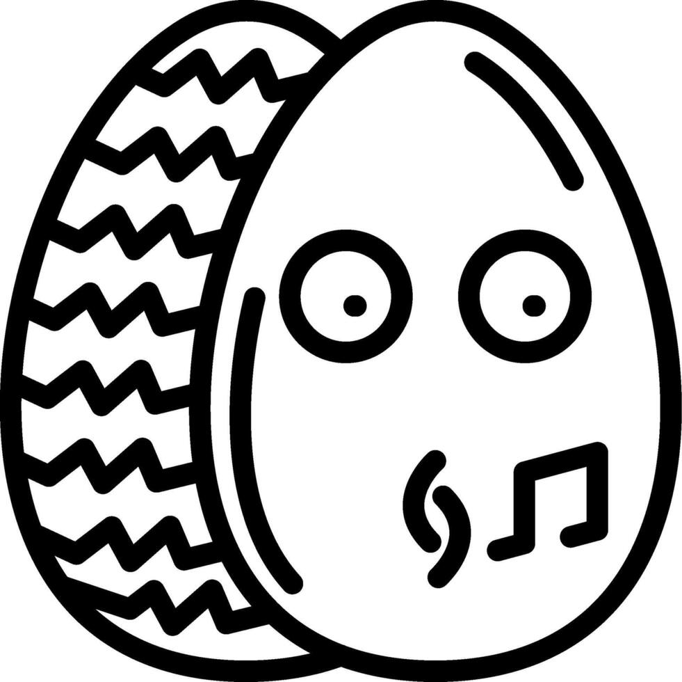 Whistling Face Easter Egg Icon vector