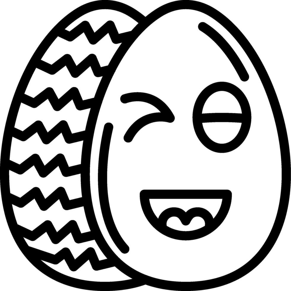 Naughty Face Easter Egg Style vector
